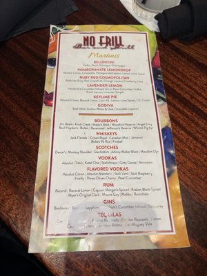 Menu photo 5 No Frill Bar and Grill Virginia Beach, VA