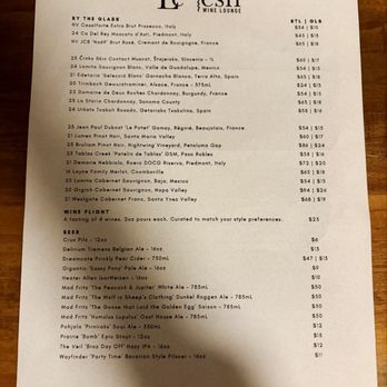 Le Tesh Wine Lounge - Menu - Wine Bars Near Me - Roseville, California