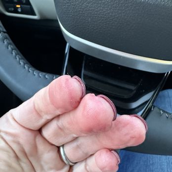 Vogue Nail Lounge - My nails last time...with red stained skin, still super dry, unfinished. - Nail Salons Near Me - Oakton, Virginia Vogue Nail Lounge - My nails last time...with red stained skin, still super dry, unfinished. - Nail Salons Near Me - Oakton, Virginia