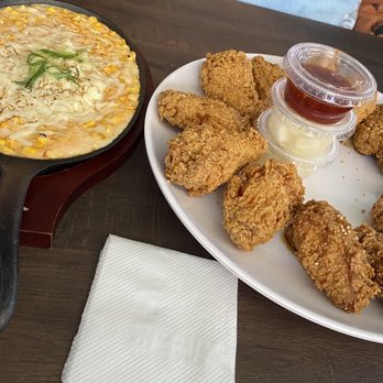 Tipsy Chicken - Corn cheese and wings. I'd give the wings a 2/5. Very slimy from the inside. - Chicken Wings Near Me - Mesa, Arizona Tipsy Chicken - Corn cheese and wings. I'd give the wings a 2/5. Very slimy from the inside. - Chicken Wings Near Me - Mesa, Arizona