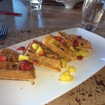 GIADA - Strawberry Polenta Waffle-$17.00 seriously haven't dined at at Waffle House in years but I bet I can get something more creative from them! - Italian Near Me - Las Vegas, Nevada