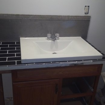 Dave's Contracting and Landscaping - basement bathroom/ laundry room vanity top - General Contractors Near Me - Coal Township, Pennsylvania Dave's Contracting and Landscaping - basement bathroom/ laundry room vanity top - General Contractors Near Me - Coal Township, Pennsylvania