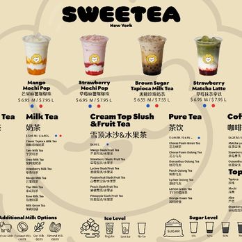 Sweetea - Menu - Bubble Tea Near Me - New York, New York Sweetea - Menu - Bubble Tea Near Me - New York, New York