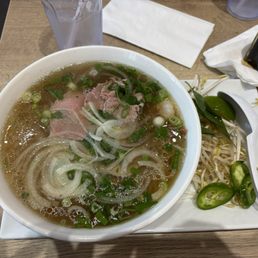 Sliced Rare Steak Pho