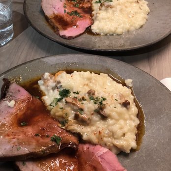 Les Cocottes - Roasted veal and mushroom risotto. - Bistros Near Me - Paris, 01 Les Cocottes - Roasted veal and mushroom risotto. - Bistros Near Me - Paris, 01