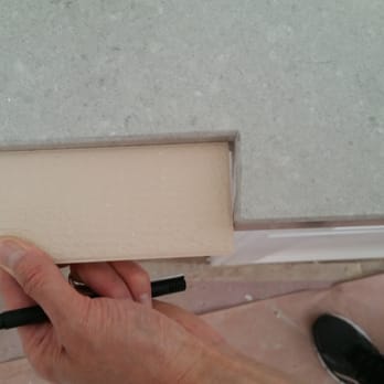 Clean Cut Stone - He supposed to cut 90 degree angle, look at his poor work - Countertop Installation Near Me