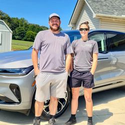 Steam Pro Mobile Detailing - Brett and Mckenzie finishing up ceramic coating my suv.