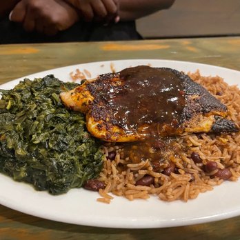 Mad Cow Grill - Wild Jerk Salmon - American Near Me - Laurel, Maryland