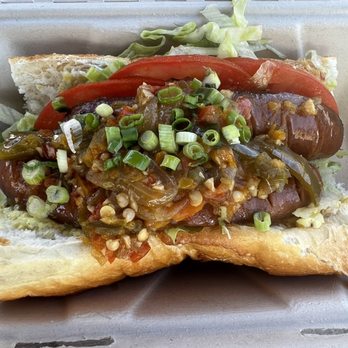 Heart & Soul Again - Andouille Sausage Po-Boy- house cured and smoked served on crispy French bread with Cajun relish, lettuce and tomato - Food Trucks Near Me - Kapaʻa, Hawaii Heart & Soul Again - Andouille Sausage Po-Boy- house cured and smoked served on crispy French bread with Cajun relish, lettuce and tomato - Food Trucks Near Me - Kapaʻa, Hawaii