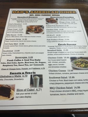Menu photo 2 Dad's American Diner Pahrump, NV Menu photo 2 Dad's American Diner Pahrump, NV