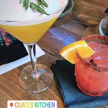 Cuates Kitchen - Paradiso and blood orange margarita - Tacos Near Me - Dallas, Texas Cuates Kitchen - Paradiso and blood orange margarita - Tacos Near Me - Dallas, Texas
