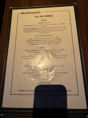 Menu photo 1 Mackenzie's Dublin 2, D Menu photo 1 Mackenzie's Dublin 2, D