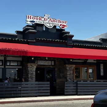 Hook & Anchor - Outside. Look for the black couch on top. - Seafood Near Me - Costa Mesa, California