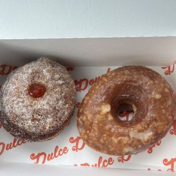 Dulce  Dough Bakery - Berliner Strawberry and Vanilla Glazed - Bakeries Near Me - St. Simons Island, Georgia