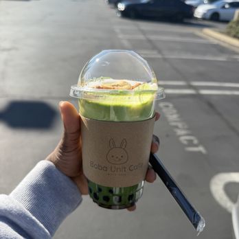 Boba Unit Cafe - Banana Matcha with Boba - Bubble Tea Near Me - Roseville, California Boba Unit Cafe - Banana Matcha with Boba - Bubble Tea Near Me - Roseville, California