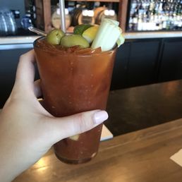 Bloody Mary as created by our awesome waiter!