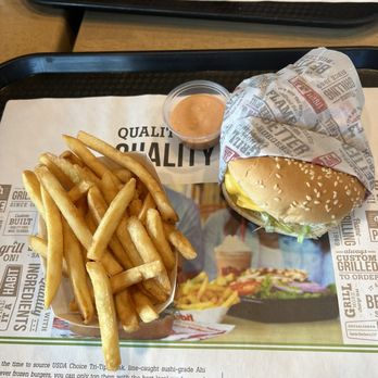 Habit Burger & Grill - Charburger with Cheese with French Fries - Burgers Near Me - Ballard, Washington Habit Burger & Grill - Charburger with Cheese with French Fries - Burgers Near Me - Ballard, Washington