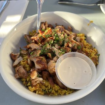 Oren's Hummus - Rice Bowl w/ Chicken Skewer - Mediterranean Near Me - Cupertino, California
