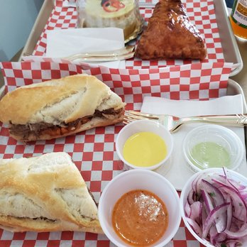 Olenka Peruvian Bistro - Pan con chicharrón, empanada y causa limeña - Bakeries Near Me - Weston, Florida