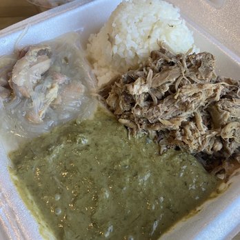 Da Hale - Hawaiian plate (chicken long rice, squid luau, kalua pig, lomi salmon). - Poke Near Me - Las Vegas, Nevada Da Hale - Hawaiian plate (chicken long rice, squid luau, kalua pig, lomi salmon). - Poke Near Me - Las Vegas, Nevada