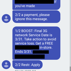 Clearcom Wireless - Text on my old phone, telling me I need a new phone (Links covered)