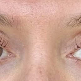 Bare lashes no mascara, right after lift Bare lashes no mascara, right after lift