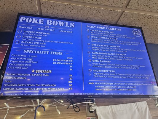 Menu photo 1 Ono Authentic Hawaiian Poke Edmonds, WA