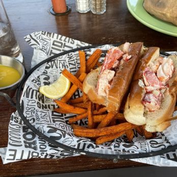 Fire & Ice Restaurant - Two Lobster Rolls with Sweet Potato Fries - Pubs Near Me - Middlebury, Vermont Fire & Ice Restaurant - Two Lobster Rolls with Sweet Potato Fries - Pubs Near Me - Middlebury, Vermont