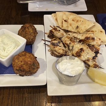 Zo Greek - Kolokythokeftedes & Chicken Kalamaki - Greek Near Me - Somerville, Massachusetts