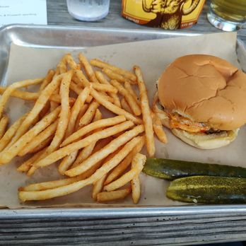 Hill Station - Chicken sandwich with fries - Bars Near Me - Little Rock, Arkansas