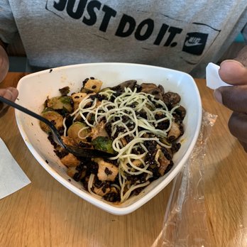 Bolay - Forbidden rice, cilantro noodles, mushrooms, lemon and teriyaki chicken - New American Near Me - Gainesville, Florida Bolay - Forbidden rice, cilantro noodles, mushrooms, lemon and teriyaki chicken - New American Near Me - Gainesville, Florida