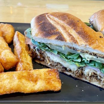 Latina Cantina - a sandwich and french fries - Latin American Near Me - Fairfield, Connecticut Latina Cantina - a sandwich and french fries - Latin American Near Me - Fairfield, Connecticut