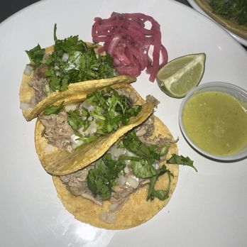 Los Guapos - Carnitas mini tacos (only $1.50 on opening night!) - Mexican Near Me - Fort Worth, Texas