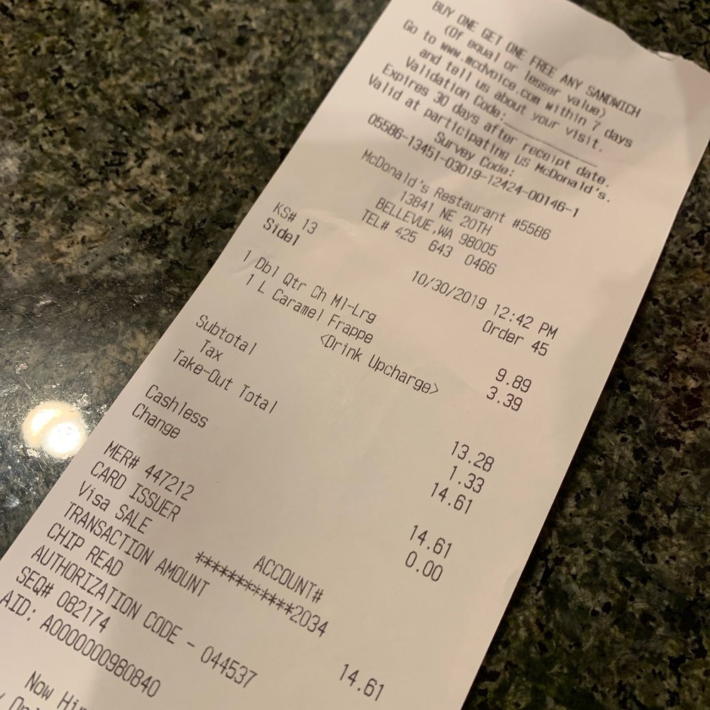 McDonald's - What I ordered - Burgers Near Me - Bellevue, Washington