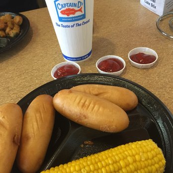 Captain D's - corn on the cob, hotdogs and fries - Seafood Near Me - Colorado Springs, Colorado Captain D's - corn on the cob, hotdogs and fries - Seafood Near Me - Colorado Springs, Colorado