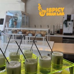 Matcha flight (classic, strawberry, banana, mango) Matcha flight (classic, strawberry, banana, mango)