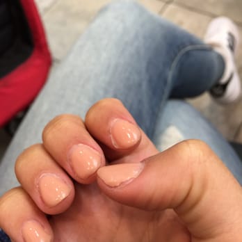 SaLounge Nail & Spa - Nails after one day of gel polish. - Nail Salons Near Me - Miami, Florida SaLounge Nail & Spa - Nails after one day of gel polish. - Nail Salons Near Me - Miami, Florida