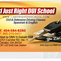 1 Just Right DUI School - Need insurance premium lowered? Take a Defensive Driving Class.
State certified