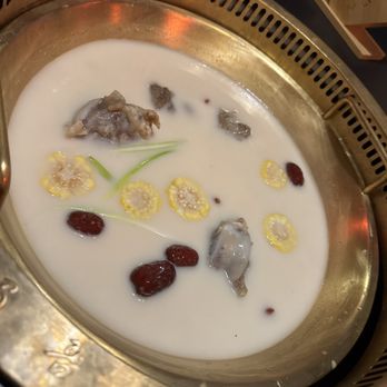 Wei Shu Wu Hotpot - This is their pork bone broth if you don't like spicy broth this is the one to get!! Amazing!!! - Hot Pot Near Me - Quincy, Massachusetts