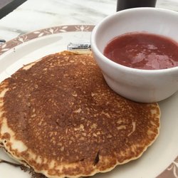 Parr Creek Bakery and Cafe - Sourdough pancakes with strawberry-rhubarb compote