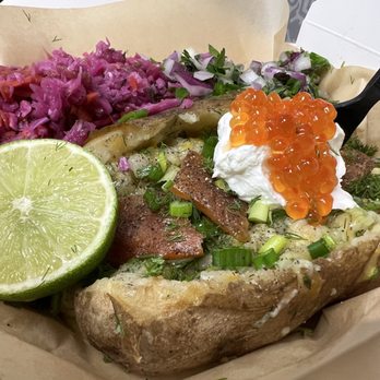 Fancy Potato Cafe - Smoked salmon fancy potato - Comfort Food Near Me - Los Angeles, California Fancy Potato Cafe - Smoked salmon fancy potato - Comfort Food Near Me - Los Angeles, California