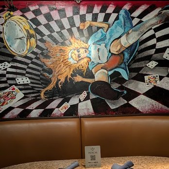 The Rabbit Hole - Alice mural - New American Near Me - Colorado Springs, Colorado