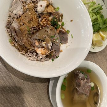 N & K Noodle - dry Hu Tieu with soup on the side - Noodles Near Me - San Jose, California