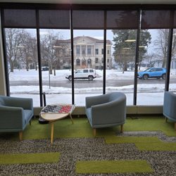 Alpena County George N. Fletcher Public Library - Cozy checkers and lovely view.