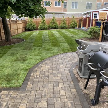 RD Landscape & Design - Newly sodded backyard - Landscaping Near Me