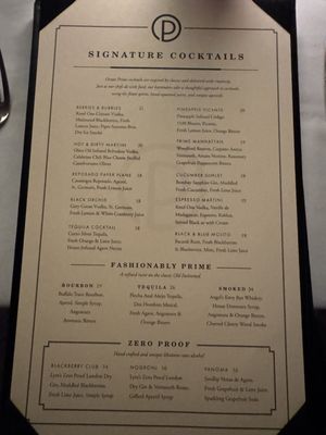 Menu photo 8 Ocean Prime Orlando, FL