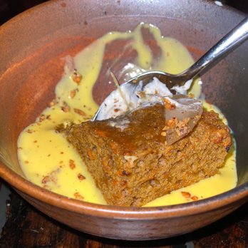The Mackenzie Room - carrot cake with black pepper cream cheese and creme anglaise - Canadian (New) Near Me - Vancouver, British Columbia