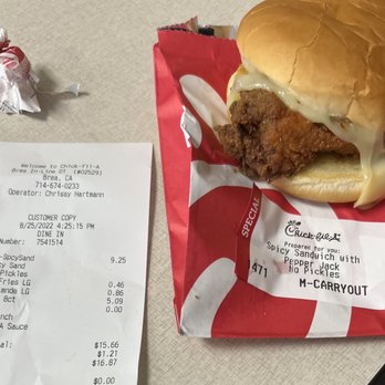 Chick-fil-A - Didn't order cheese but the wrong sandwich regardless - Fast Food Near Me - Brea, California Chick-fil-A - Didn't order cheese but the wrong sandwich regardless - Fast Food Near Me - Brea, California