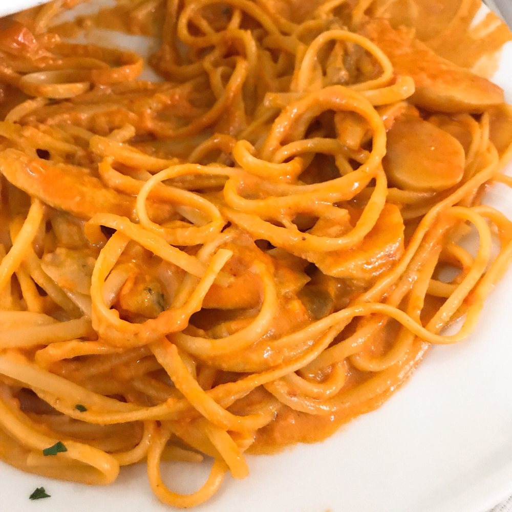 Ebramo - Pasta in mushroom sauce is very unique ,creamy & yummy. - Italian Near Me - Milan, Michigan