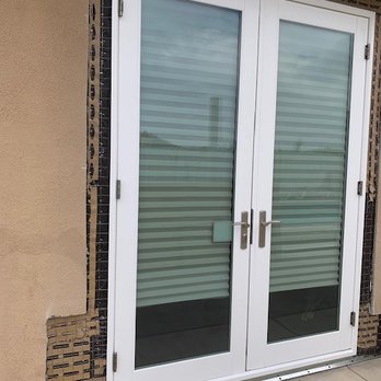 JM Plastering - French door before stucco repair - Stucco Services Near Me - Riverside, California